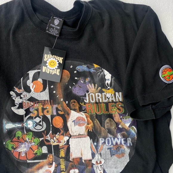 rare space jams “jordan rules” tee - Picture 2 of 5